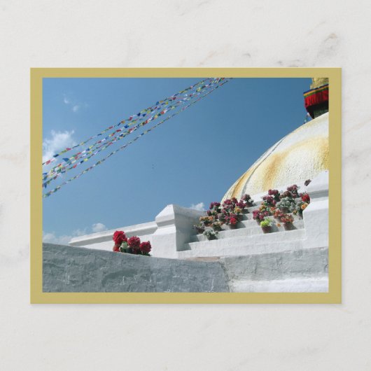 Große Stupa von Boudhanath Postkarte (Vorderseite)