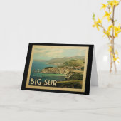 Große Sur Kalifornien Vintage Reise Karte (Gelbe Blume)