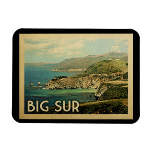 Große Sur Kalifornien Vintage Reise Magnet