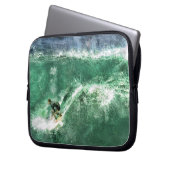 Große surfende Welle Laptopschutzhülle (Vorderseite Links)