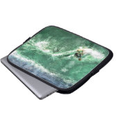 Große surfende Welle Laptopschutzhülle (Vorne Knopf)