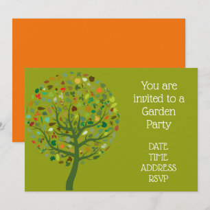 Große süße Baumgarten-Party-Veranstaltung Einladung