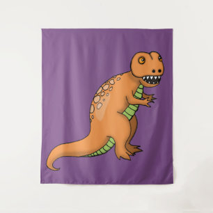 Große süße T-Rex-Kinderzimmer-Wanddekoration Wandteppich