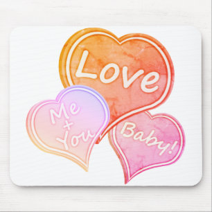 Große Süße/viel Liebe/liebend herzrosa Mousepad