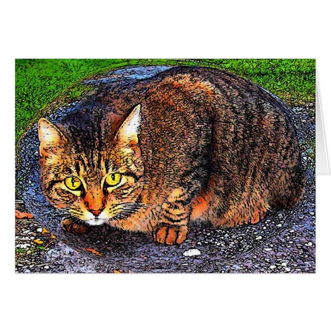 Große Tabby-Katze (Vorderseite (Horizontal))