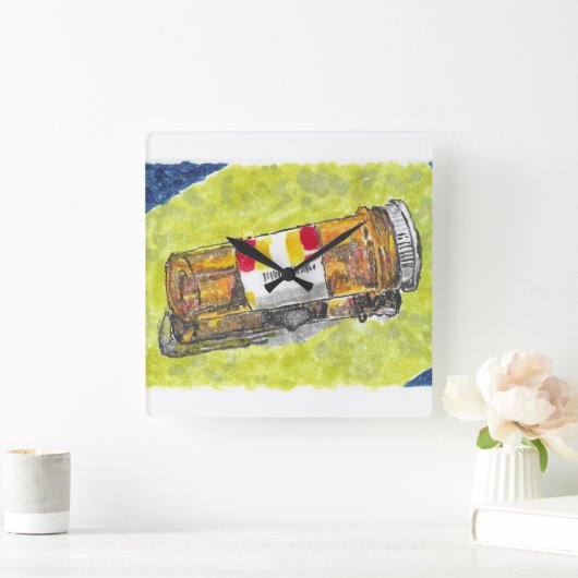 Große Tablette Flasche Farbe Wand Uhr (Zuhause)