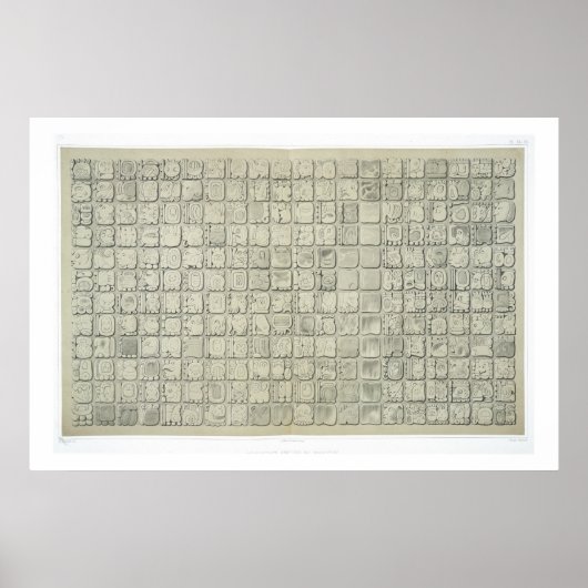 Große Tafel mit ideographischer Schrift aus dem Te Poster (Vorne)