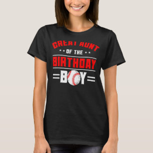 Große Tante des Geburtstags Boy Baseball Thema Fam T-Shirt
