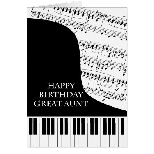 Große Tante Piano und Musik Geburtstag (Vorne)