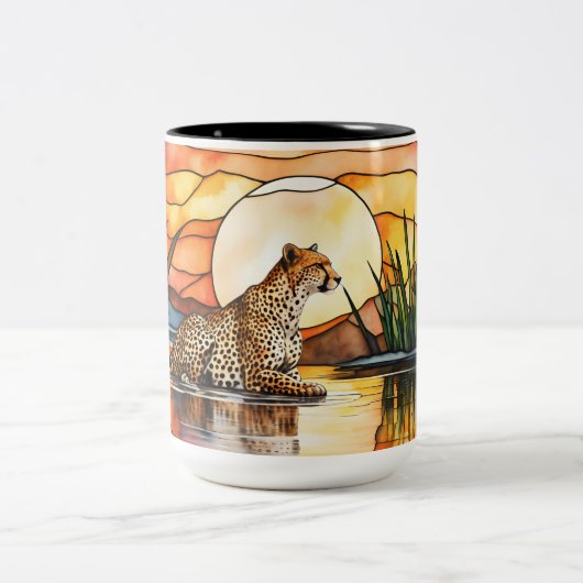 Große Tasse aus verklebtem Glas (Mittel)