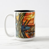 Große Tasse aus verklebtem Glas (Links)