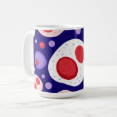 Große Tasse aus weißem Blutkörperchen Kaffeemaschi (Vorderseite Links)