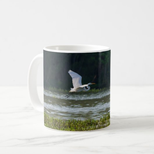 Große Tasse aus weißem Egret (Vorderseite Links)