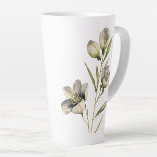 Große Tasse - blühendes Design (17 oz) (Rechte Ecke)