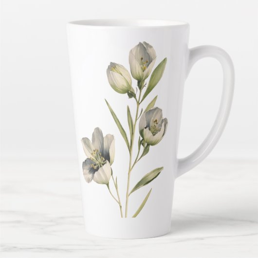 Große Tasse - blühendes Design (17 oz) (Rechts)