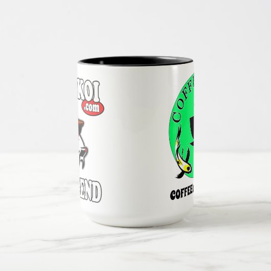 Große Tasse für Kaffee - Kaffee und Koi (Zentrum)