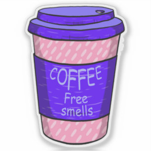 Große Tasse Kaffee X Aufkleber