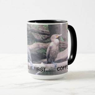 Große Tasse mit Cormorant Bird Couple