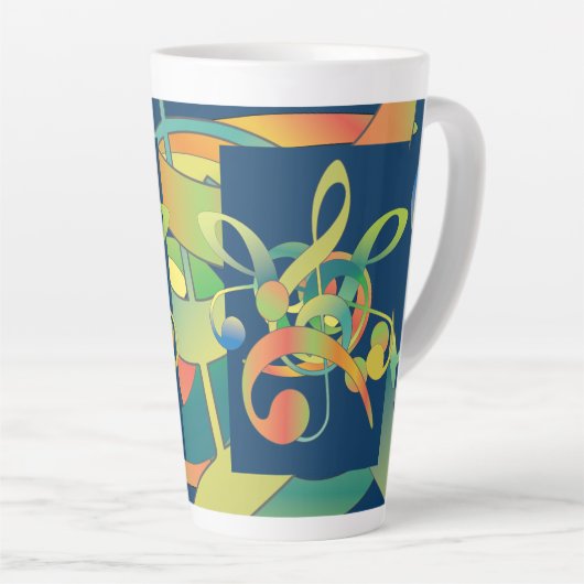 Große Tasse mit Grafikdesign von Pat Willard Desig (Rechte Ecke)