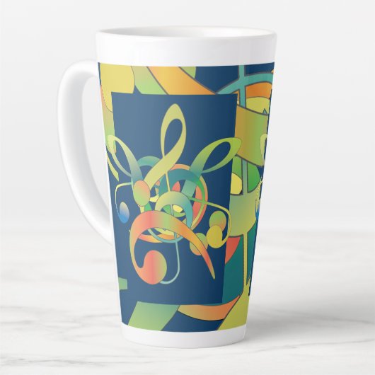 Große Tasse mit Grafikdesign von Pat Willard Desig (Linke Ecke)