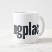 Große Tasse mit Logo für Meingplace (Vorderseite Rechts)