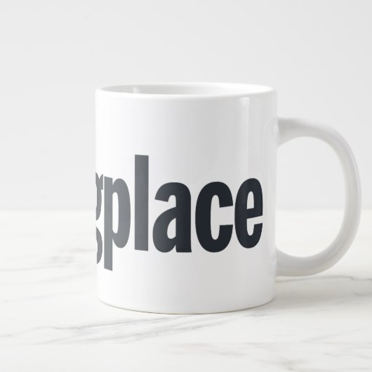 Große Tasse mit Logo für Meingplace (Rechts)