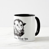 Große Tasse mit Opossumbild und profundem Gefühl (VorderseiteRechts)