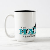 Große Tasse mit schwarzem Logo (Links)