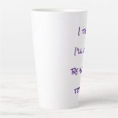 Große Tasse mit Spaß, Inspirationsbotschaft in Lil (Vorderseite)