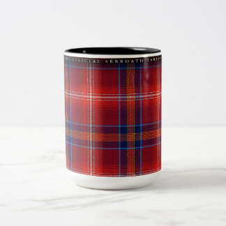 Große Tasse - roter Lichtie Tartan - kundengerecht