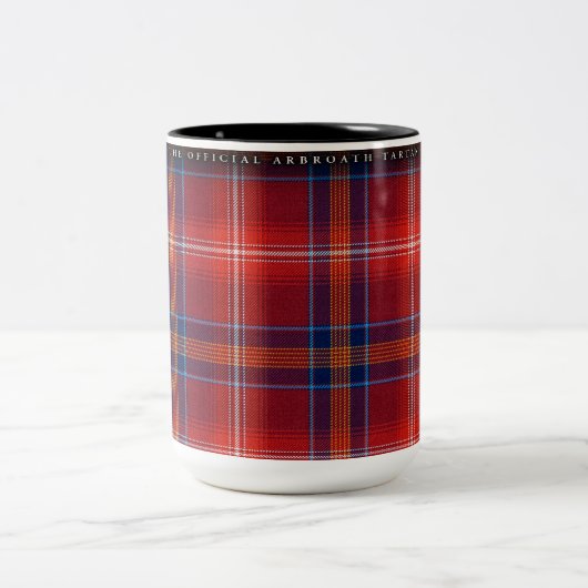 Große Tasse - roter Lichtie Tartan - kundengerecht (Mittel)