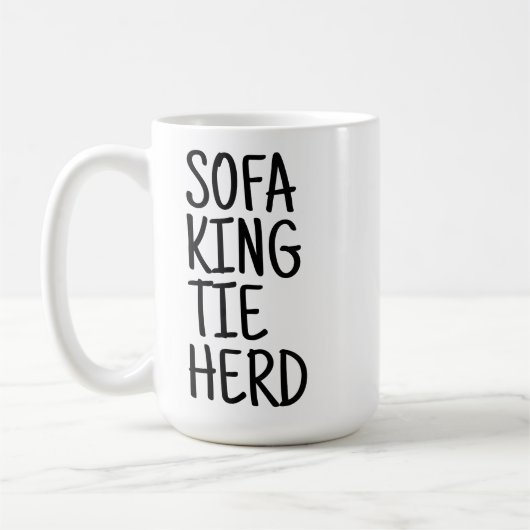 Große Tasse - Sofa King Tie Herd (Links)