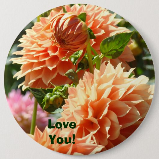Große Tasten benutzerdefinierte Liebe Sie! Orange Button (Vorderseite)