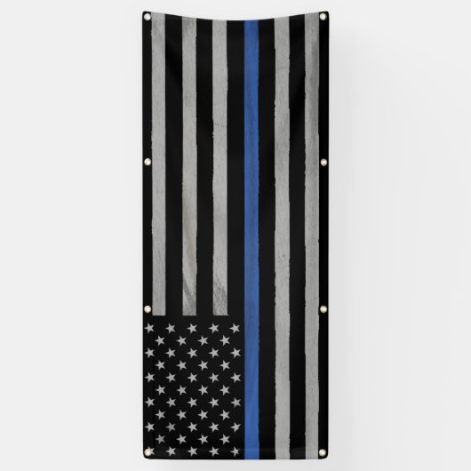 Große Tatter-Fahne mit dünner blauer Linie Banner (Vertikal)