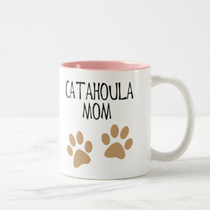 Große Tatzen Catahoula Mama Zweifarbige Tasse