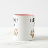 Große Tatzen Catahoula Mama Zweifarbige Tasse (Mittel)