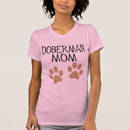 Große Tatzen-Dobermann-Mama T-Shirt (Vorderseite)