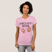 Große Tatzen-Dobermann-Mama T-Shirt (Vorne ganz)