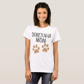 Große Tatzen-Dobermann-Mama T-Shirt (Vorne ganz)