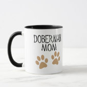 Große Tatzen-Dobermann-Mama Tasse (Links)