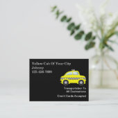 Große Taxi-Visitenkarten Visitenkarte (Stehend Vorderseite)