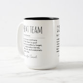 Große Teamdefinition benutzerdefinierte Aufwertung Zweifarbige Tasse (Vorderseite Links)