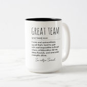 Große Teamdefinition benutzerdefinierte Aufwertung Zweifarbige Tasse (VorderseiteRechts)