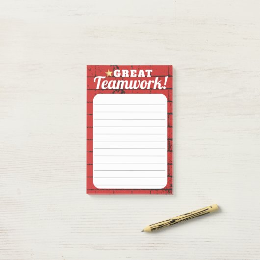 Große Teamwork des Post-it Klebezettel (Auf Schreibtisch)