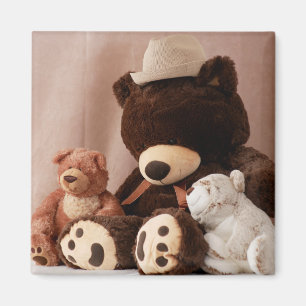 Große Teddybär-Familie Foto 3 Magnet