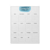 Große Teersalon türkisfarbene Wasserfarbe Notizblock (Rotiert)