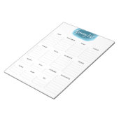 Große Teersalon türkisfarbene Wasserfarbe Notizblock (angewinkelt)