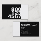 große Telefonnummer Visitenkarte (Vorne/Hinten)