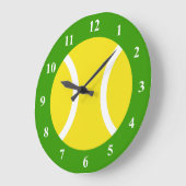 Große Tennisball-Wanduhr mit Zahlen Wanduhr (Winkel)