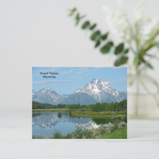 Große Tetons, flammende Postkarte (Stehend Vorderseite)